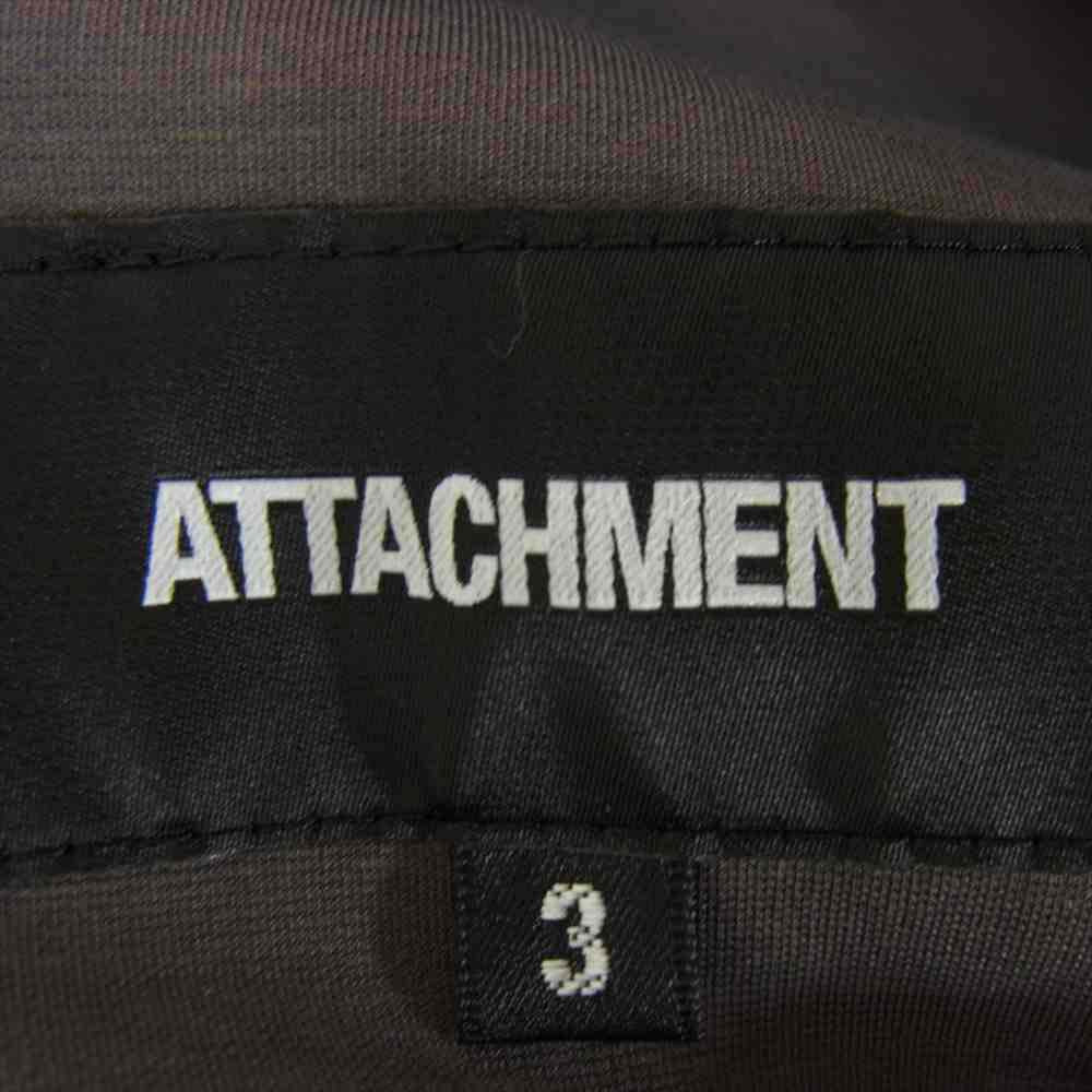 ATTACHMENT アタッチメント 21AW AG12-240 PONTE JERSEY COOLARLESS BLAZER ポンチジャージー ノーカラー ブレザー ブラウン系【極上美品】【中古】