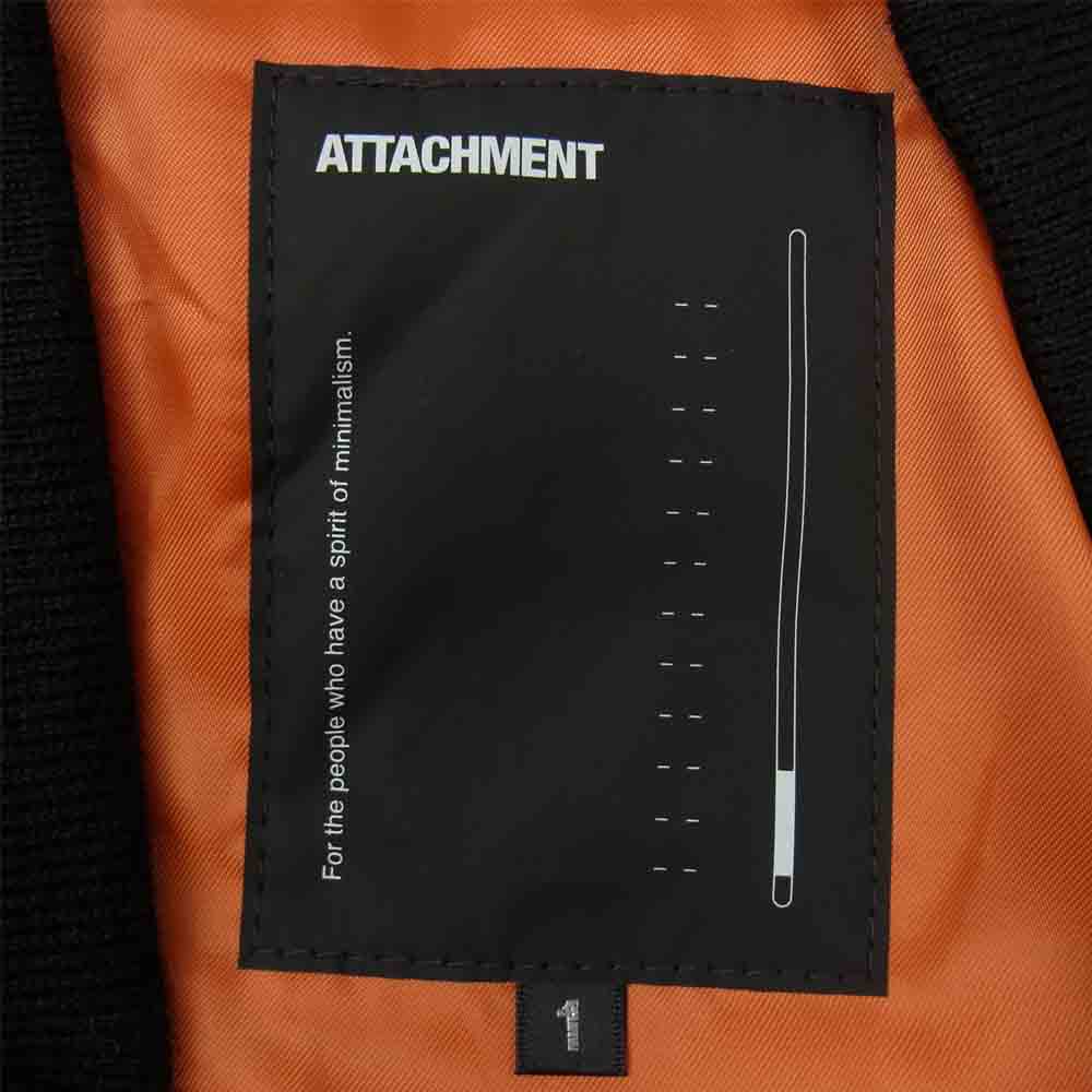 ATTACHMENT アタッチメント 20AW AB03-204 AVIREX アヴィレックス バックパックドッキング MA-1 ブラック系 1【美品】【中古】