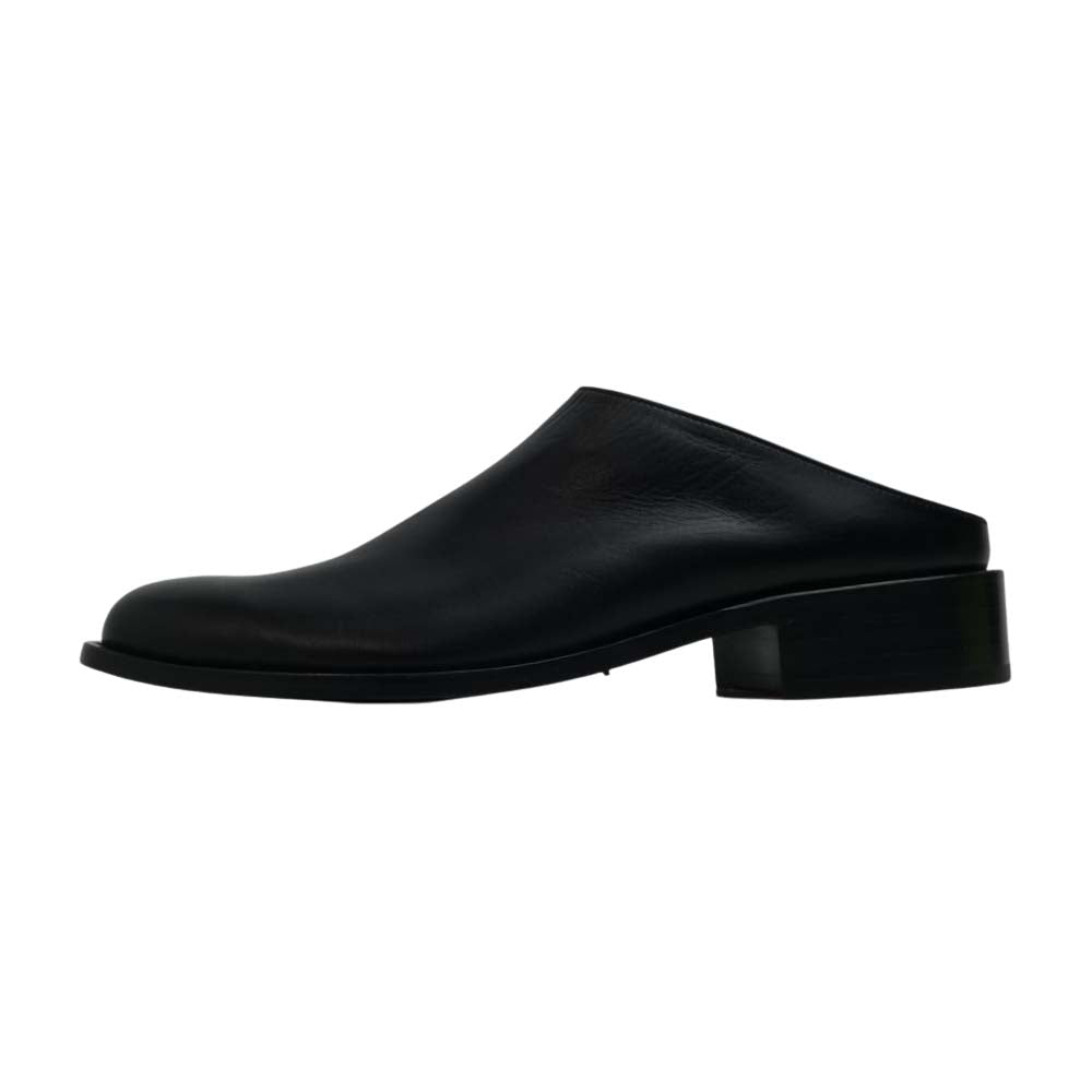 KAZUYUKI KUMAGAI ATTACHMENT カズユキクマガイアタッチメント 21SS KA11-023 COW LEATHER SLIP ON カウレザー スリッポン サボ ブラック系【極上美品】【中古】