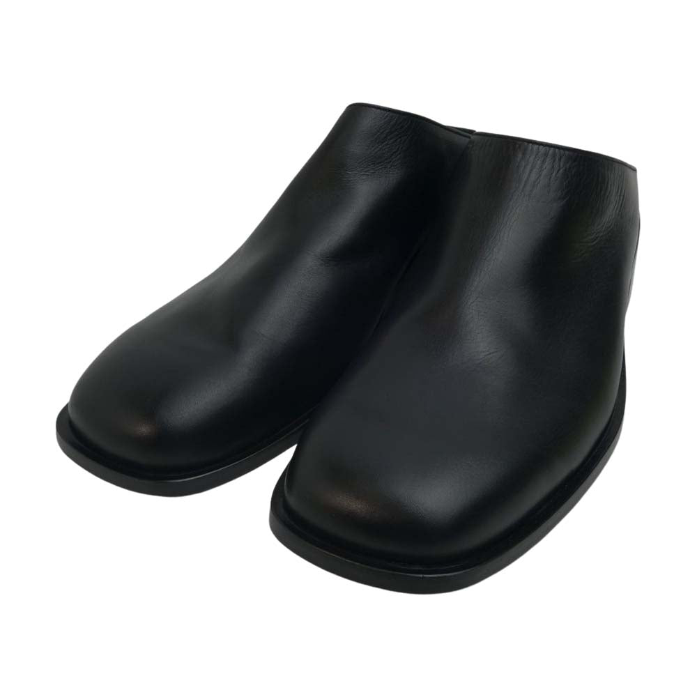 KAZUYUKI KUMAGAI ATTACHMENT カズユキクマガイアタッチメント 21SS KA11-023 COW LEATHER SLIP ON カウレザー スリッポン サボ ブラック系【極上美品】【中古】