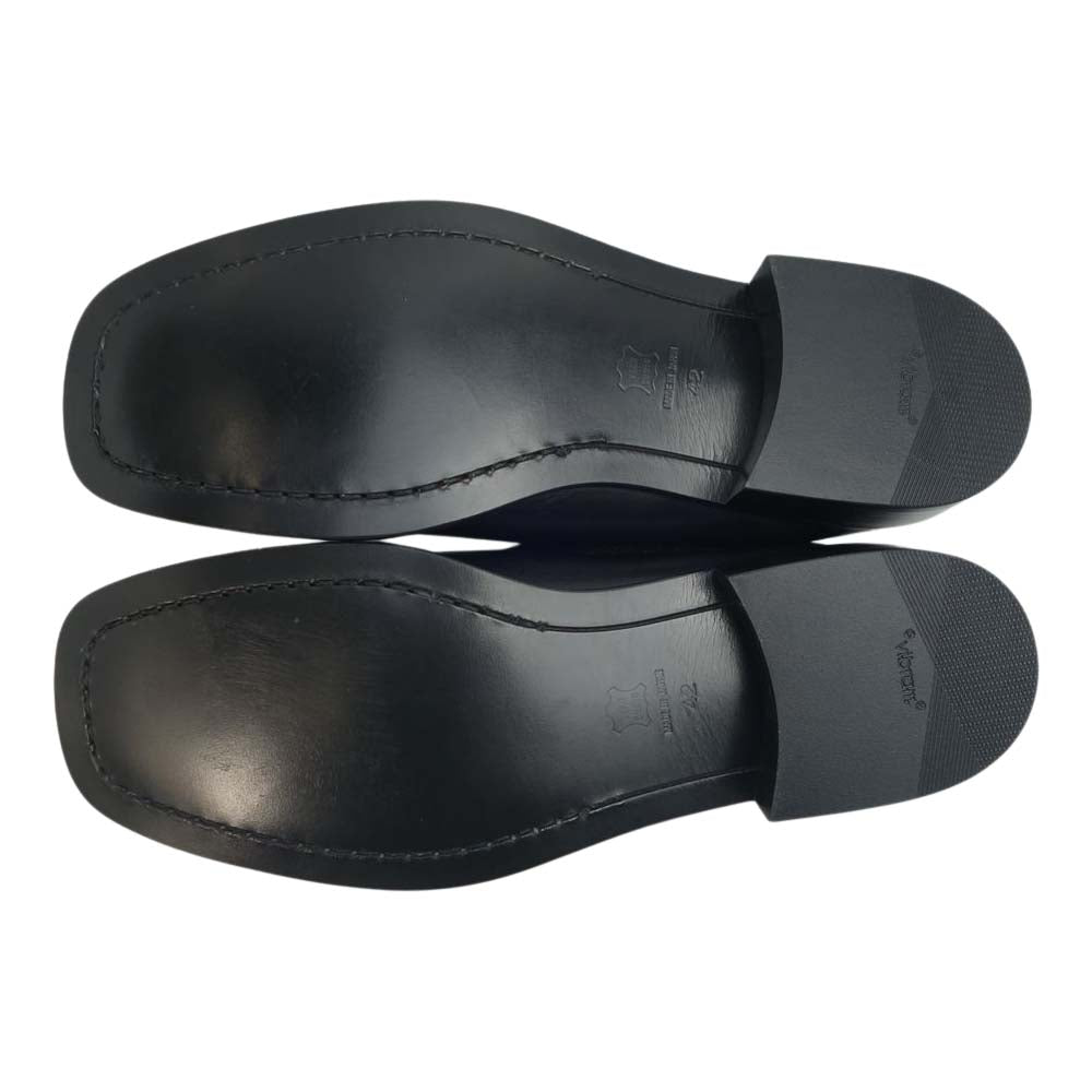 KAZUYUKI KUMAGAI ATTACHMENT カズユキクマガイアタッチメント 21SS KA11-023 COW LEATHER SLIP ON カウレザー スリッポン サボ ブラック系【極上美品】【中古】
