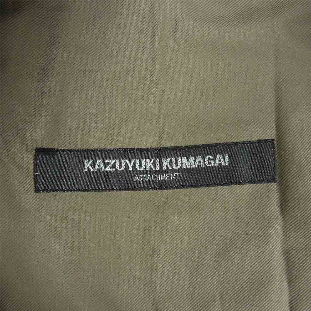 KAZUYUKI KUMAGAI ATTACHMENT カズユキクマガイアタッチメント 19AW KC93-020 W/C ハイカウントギャバ ステンカラーコート ベージュ系 3【新古品】【未使用】【中古】