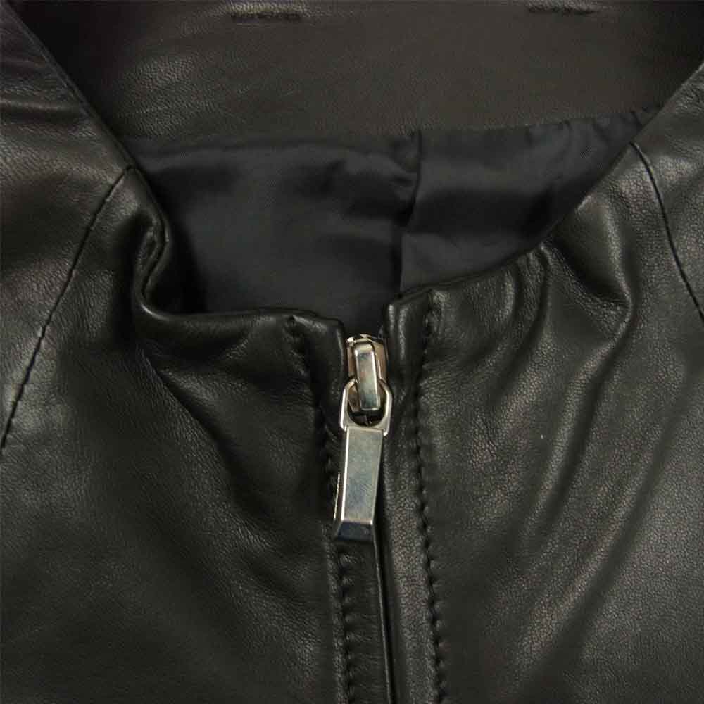 ATTACHMENT アタッチメント 21AW AB12-224 LAMB LEATHER SINGLE RIDERS ノーカラー ラムレザー シングルライダース ブラック系 1【美品】【中古】