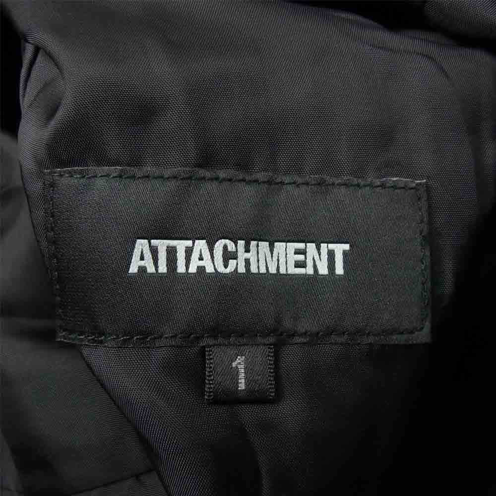 ATTACHMENT アタッチメント 21AW AB12-224 LAMB LEATHER SINGLE RIDERS ノーカラー ラムレザー シングルライダース ブラック系 1【美品】【中古】