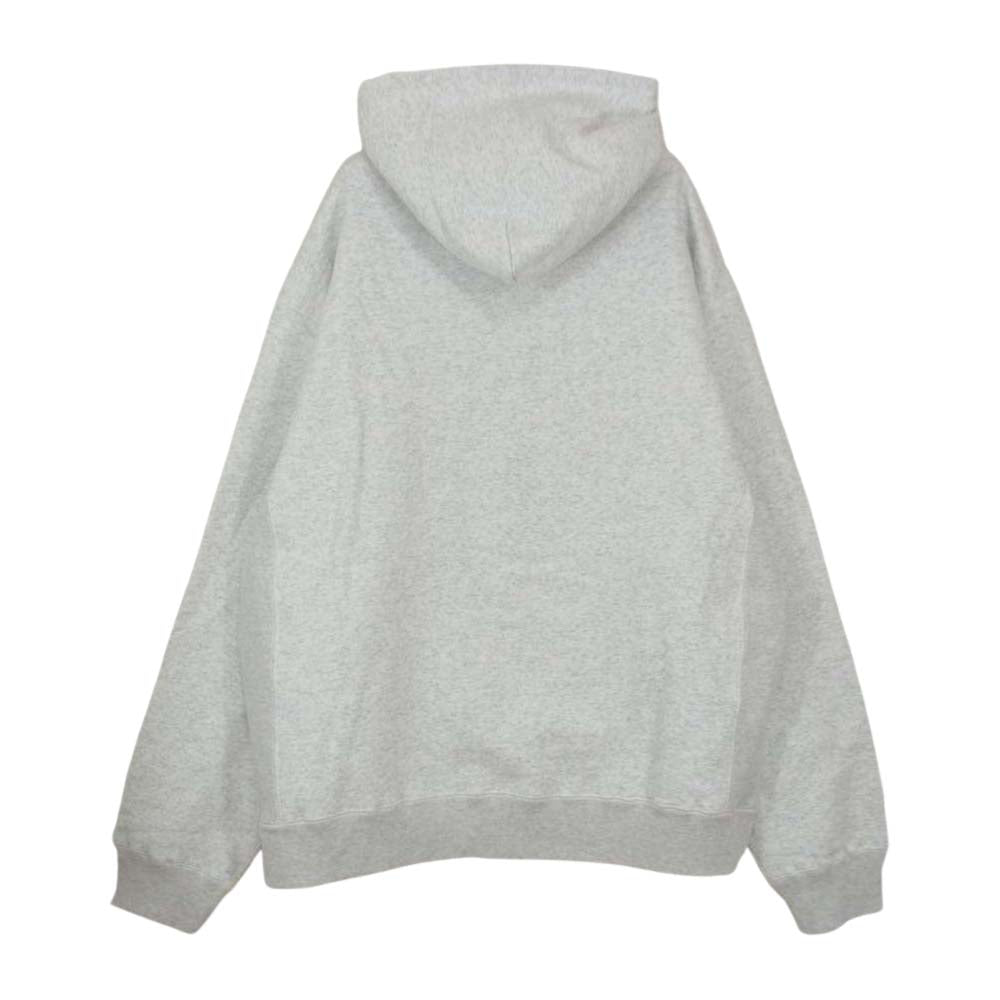 ブラックアイパッチ BEPFW21TP04 ROYAL SCRIPT HOODIE ロゴ刺繍 プルオーバー パーカー グレー系 L【新古品】【未使用】【中古】