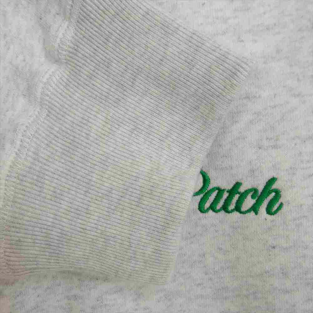 ブラックアイパッチ BEPFW21TP04 ROYAL SCRIPT HOODIE ロゴ刺繍 プルオーバー パーカー グレー系 L【新古品】【未使用】【中古】