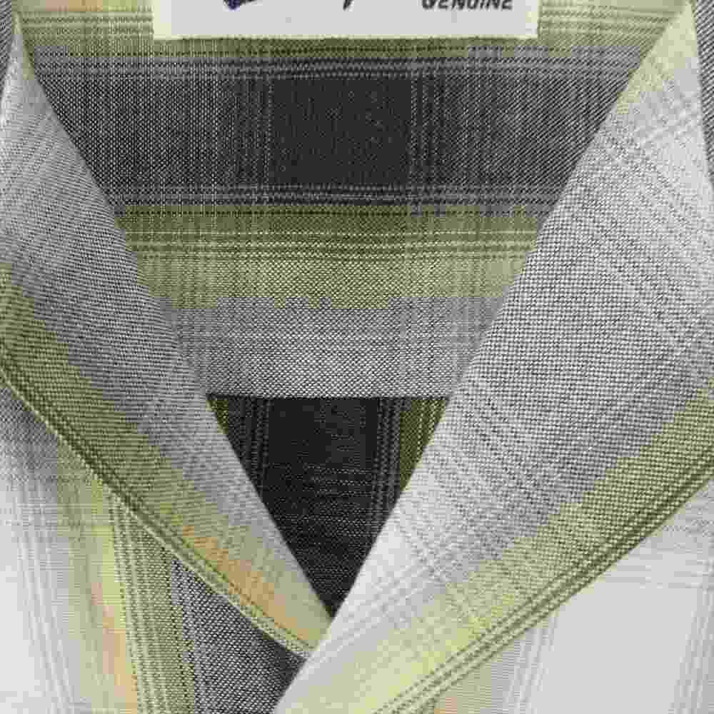 WACKO MARIA ワコマリア 21FW-WMS-OC03 OMBRAY CHECK OPEN COLLAR SHIRT オンブレ チェック オープンカラー 開襟 長袖 シャツ グリーン系 M【新古品】【未使用】【中古】