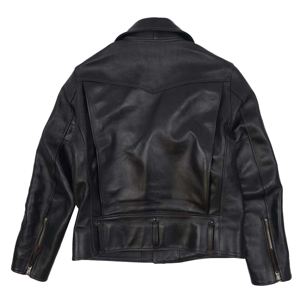 ワイツーレザー HR-55 【訳有】茶芯 VINTAGE HORSE D-POCKET DOUBLE RIDERS ヴィンテージ ホースハイド Dポケット ダブル ライダース ブラック系 40【中古】