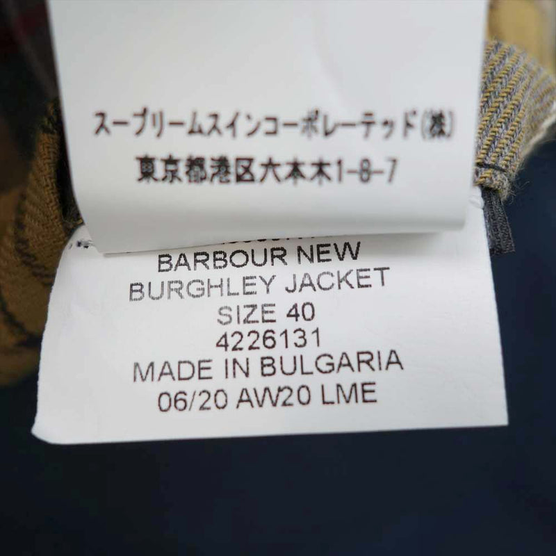 Barbour バブアー 2002168 NEW BURGHLEY JACKET ニューバーレー ジャケット 40【美品】【中古】
