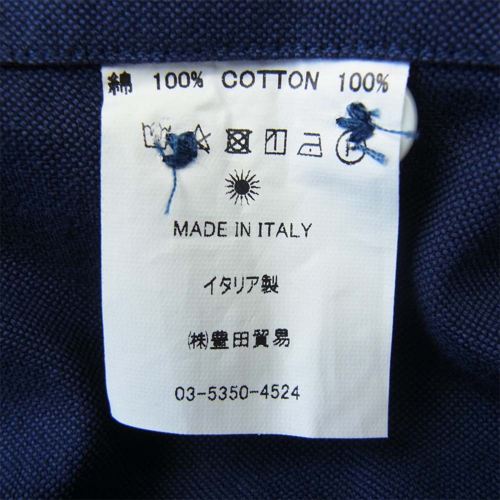ジャンネット vinci fit wash ヴィンチフィット ロングスリーブ シャツ ネイビー系 37【新古品】【未使用】【中古】