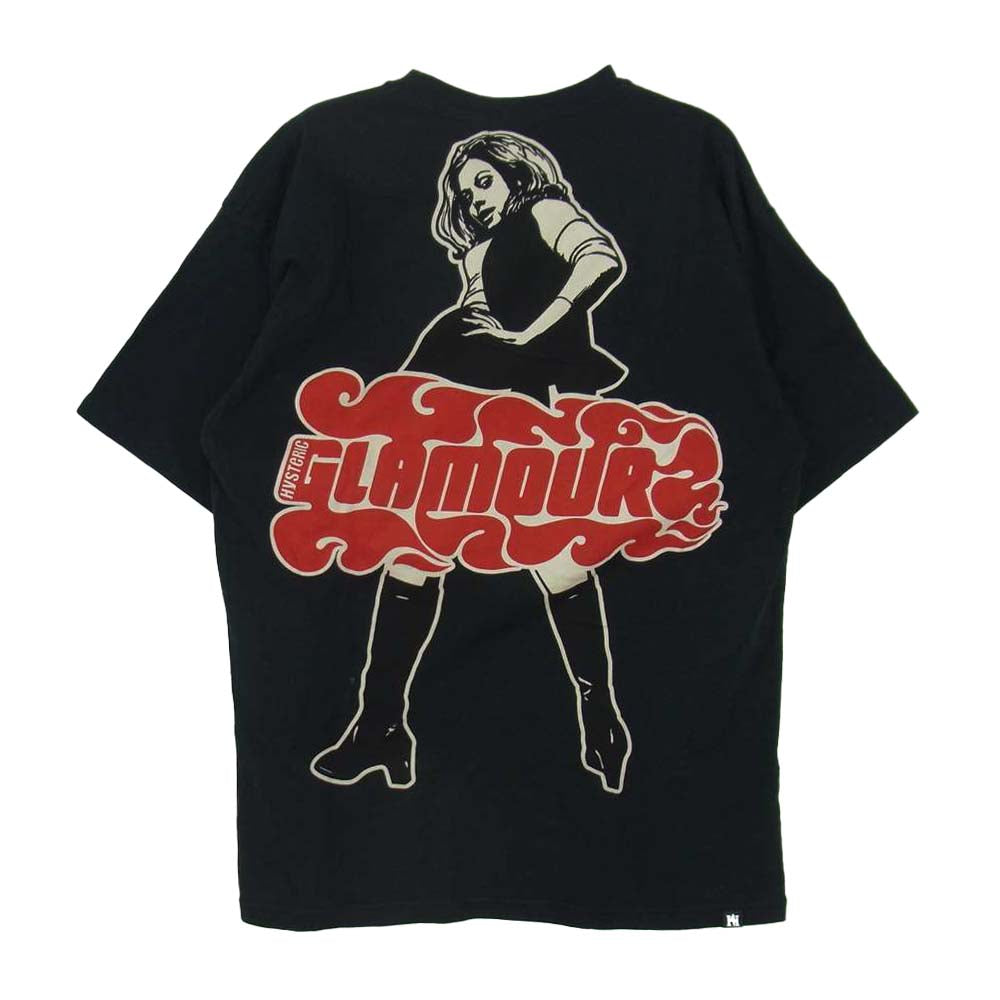 HYSTERIC GLAMOUR ヒステリックグラマー 20SS 02202CT17 VIXEN GIRL オーバーサイズ Tシャツ ブラック系 M【中古】