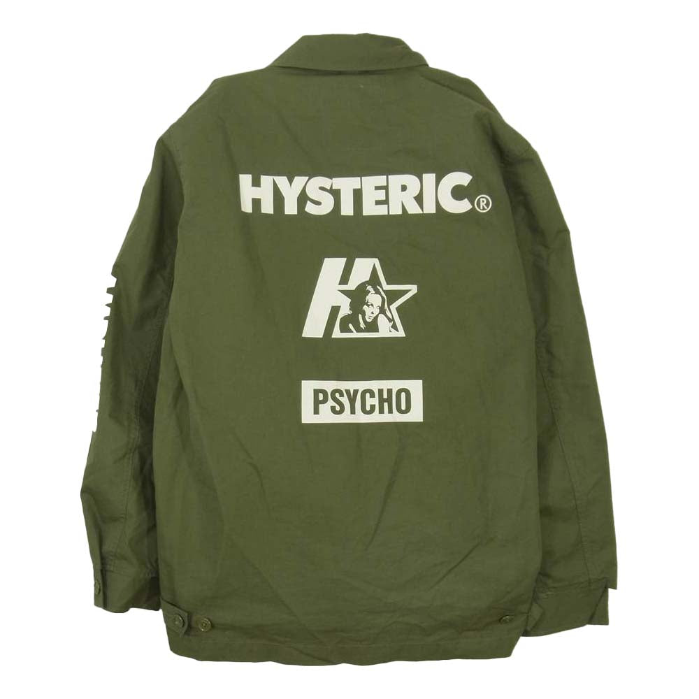 HYSTERIC GLAMOUR ヒステリックグラマー 20SS 02201AB01 STAR-WOMAN ライナー付 デッキジャケット カーキ系 M【中古】