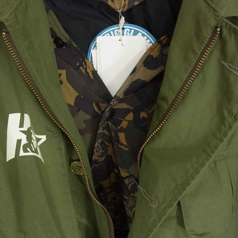 HYSTERIC GLAMOUR ヒステリックグラマー 20SS 02201AB01 STAR-WOMAN ライナー付 デッキジャケット カーキ系 M【中古】