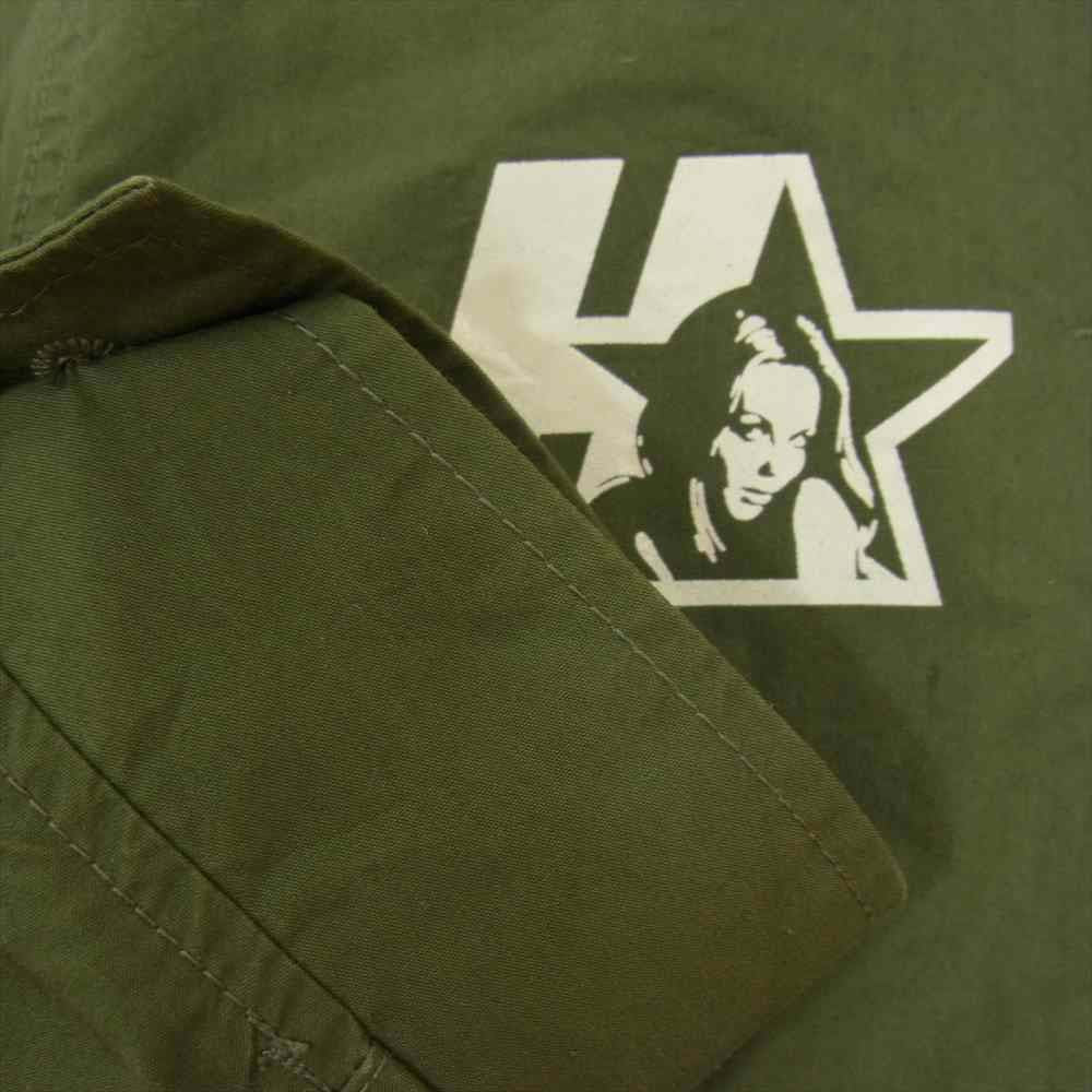 HYSTERIC GLAMOUR ヒステリックグラマー 20SS 02201AB01 STAR-WOMAN ライナー付 デッキジャケット カーキ系 M【中古】