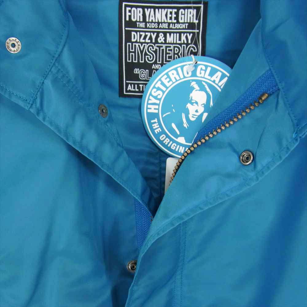 HYSTERIC GLAMOUR ヒステリックグラマー 02213AC02 HYS ロゴ M-65パーカ ターコイズ ブルー系 M【美品】【中古】