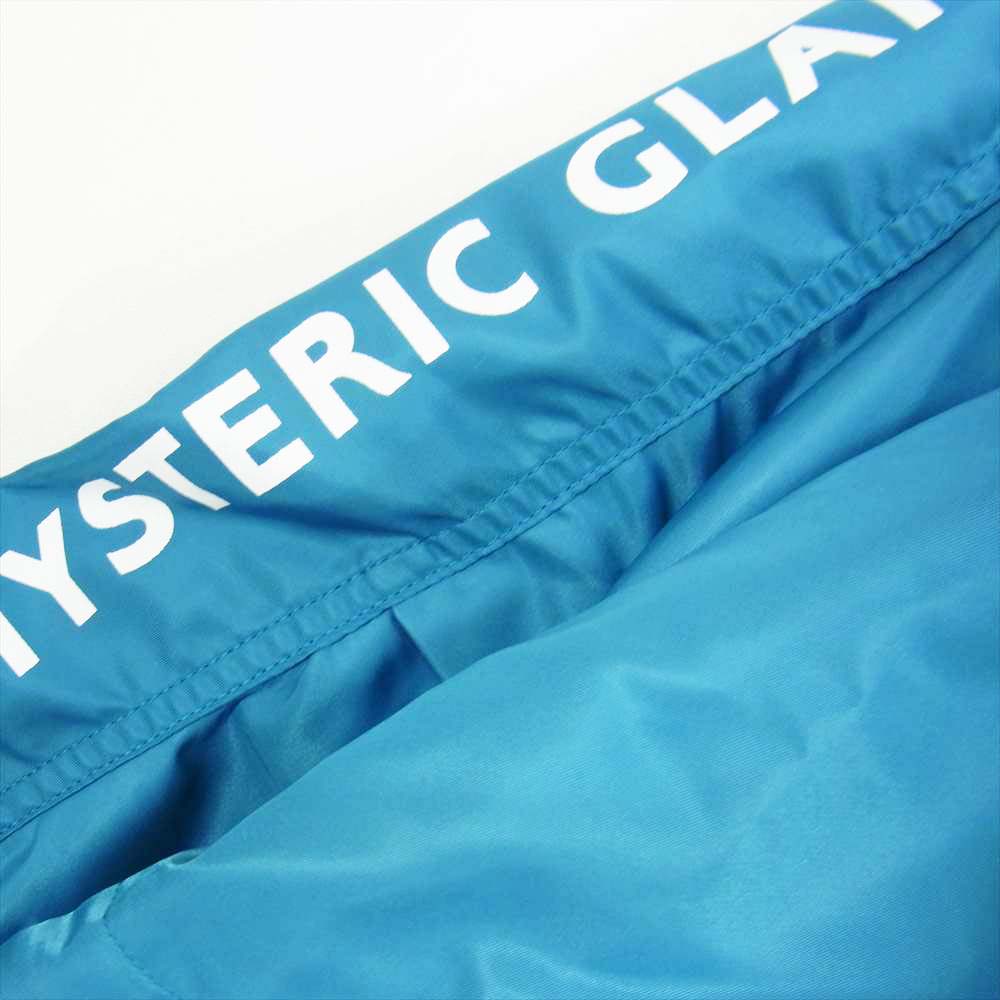 HYSTERIC GLAMOUR ヒステリックグラマー 02213AC02 HYS ロゴ M-65パーカ ターコイズ ブルー系 M【美品】【中古】