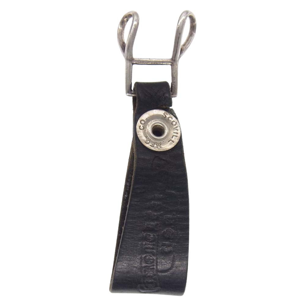 CHROME HEARTS クロムハーツ（原本有） BELT LOOP クロスボールボタン レザー ベルトループ ブラック系【中古】