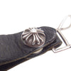 CHROME HEARTS クロムハーツ（原本有） BELT LOOP クロスボールボタン レザー ベルトループ ブラック系【中古】