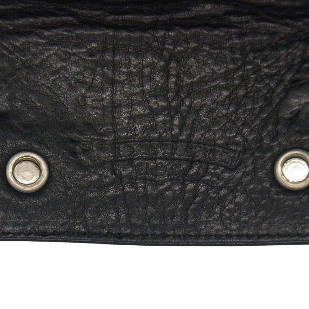 CHROME HEARTS クロムハーツ（原本無） KEY CASE クロスボールボタン レザー キーケース ブラック系【中古】