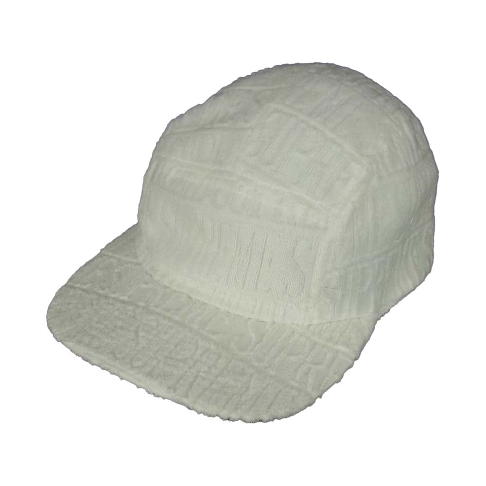 Supreme シュプリーム 17SS Text Stripe Terry Camp Cap  テキスト ストライプ テリー キャンプ キャップ ホワイト系【中古】