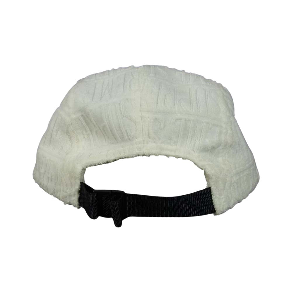 Supreme シュプリーム 17SS Text Stripe Terry Camp Cap  テキスト ストライプ テリー キャンプ キャップ ホワイト系【中古】