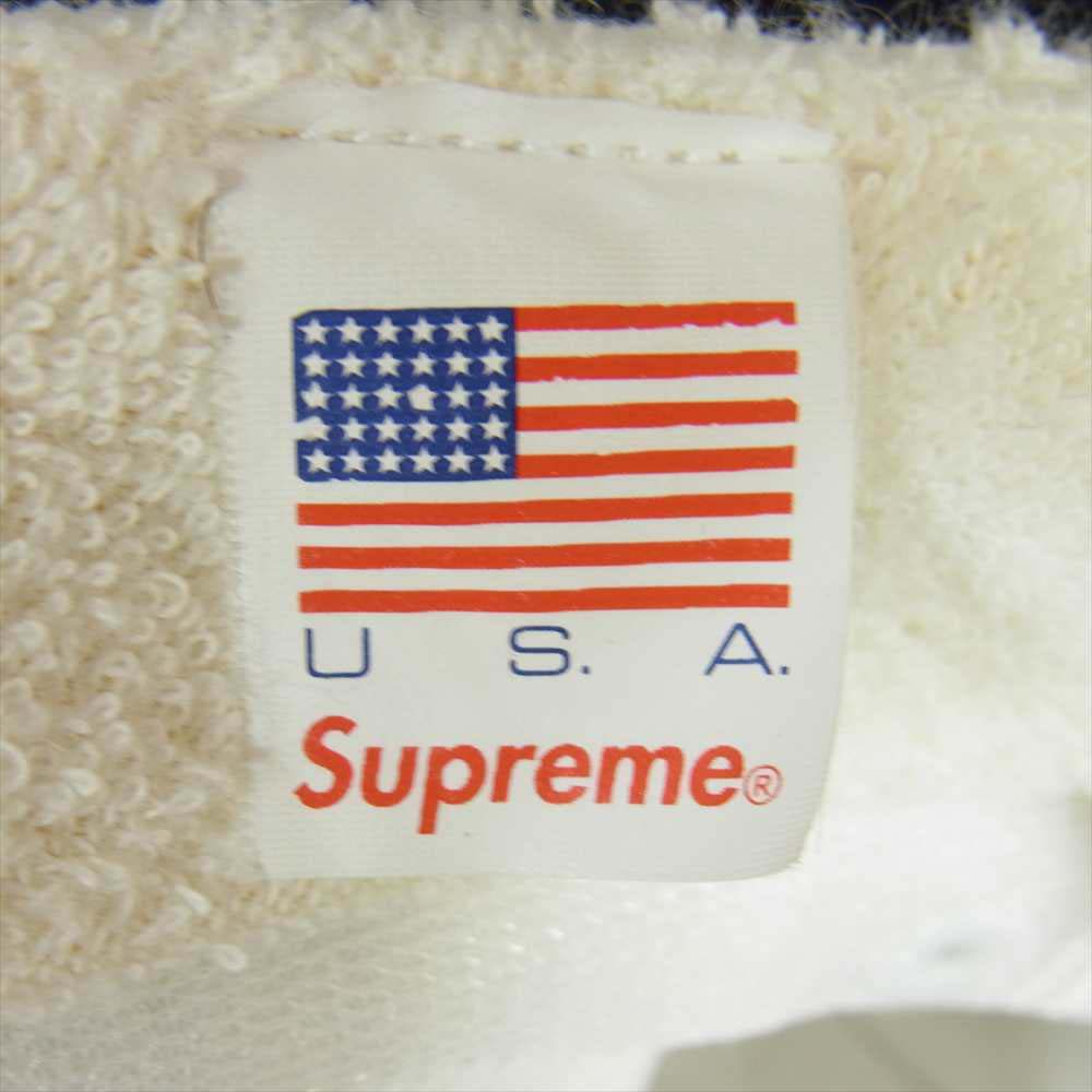 Supreme シュプリーム 17SS Text Stripe Terry Camp Cap  テキスト ストライプ テリー キャンプ キャップ ホワイト系【中古】