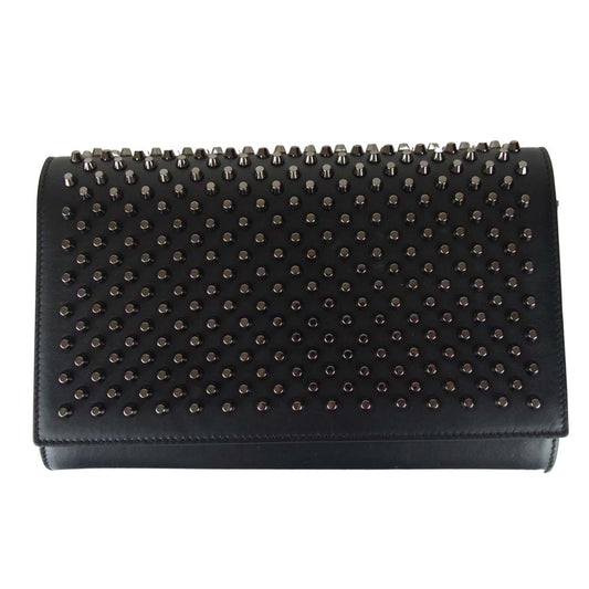 Christian Louboutin クリスチャンルブタン PALOMA CLUTCH P/SPIKES GAUCHE パロマ クラッチ スタッズ 2WAY チェーン ショルダーバッグ【美品】【中古】