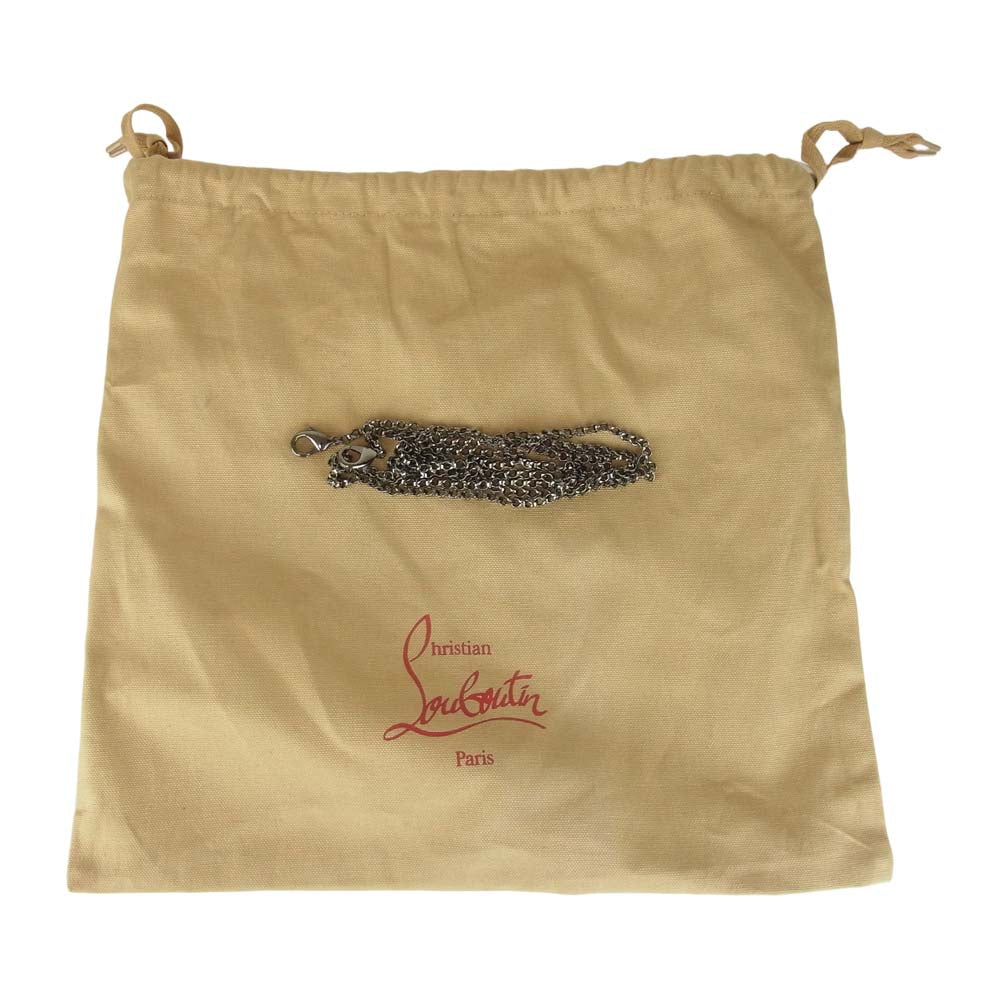 Christian Louboutin クリスチャンルブタン PALOMA CLUTCH P/SPIKES GAUCHE パロマ クラッチ スタッズ 2WAY チェーン ショルダーバッグ【美品】【中古】