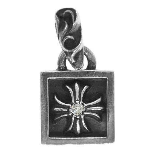 CHROME HEARTS クロムハーツ（原本無） FRAMED CH PLUS 1DIA フレームド CHプラス チャーム 1P ダイヤ シルバー系【中古】