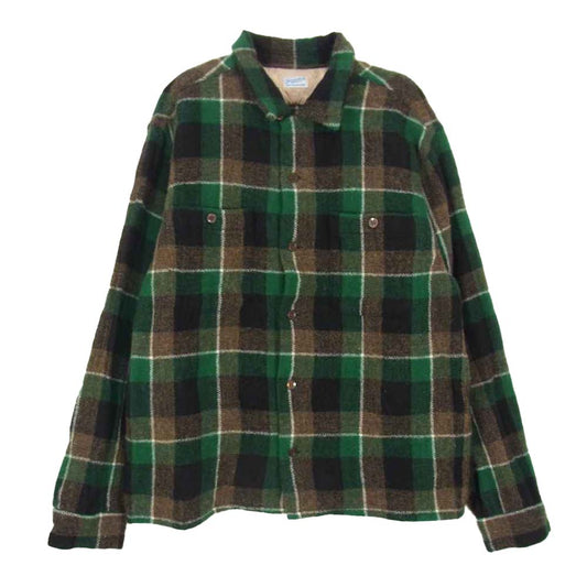 TENDERLOIN テンダーロイン T-WOOL CHECK SHT HB ウール チェック 長袖 シャツ M【中古】