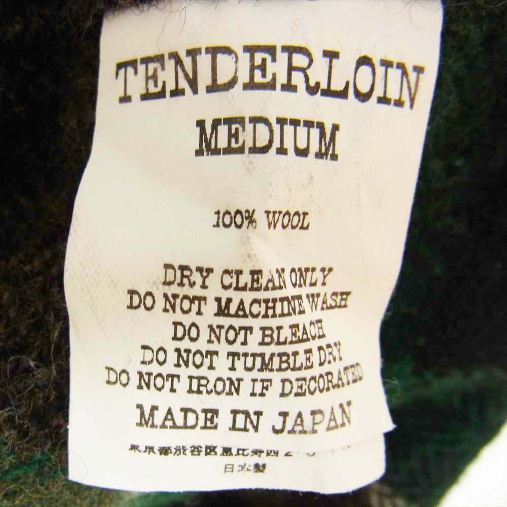TENDERLOIN テンダーロイン T-WOOL CHECK SHT HB ウール チェック 長袖 シャツ M【中古】