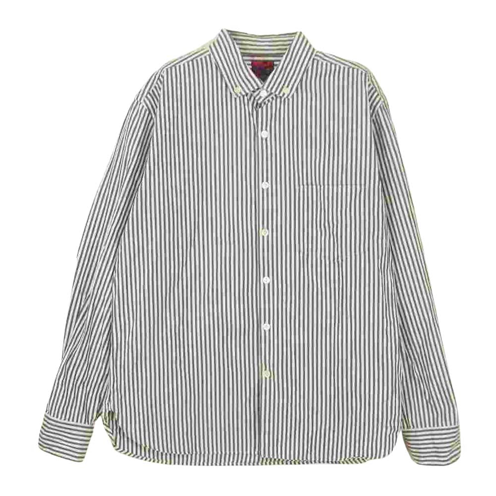 BRU NA BOINNE ブルーナボイン 4133 ストライプ ボタンダウン 長袖 シャツ 1【中古】
