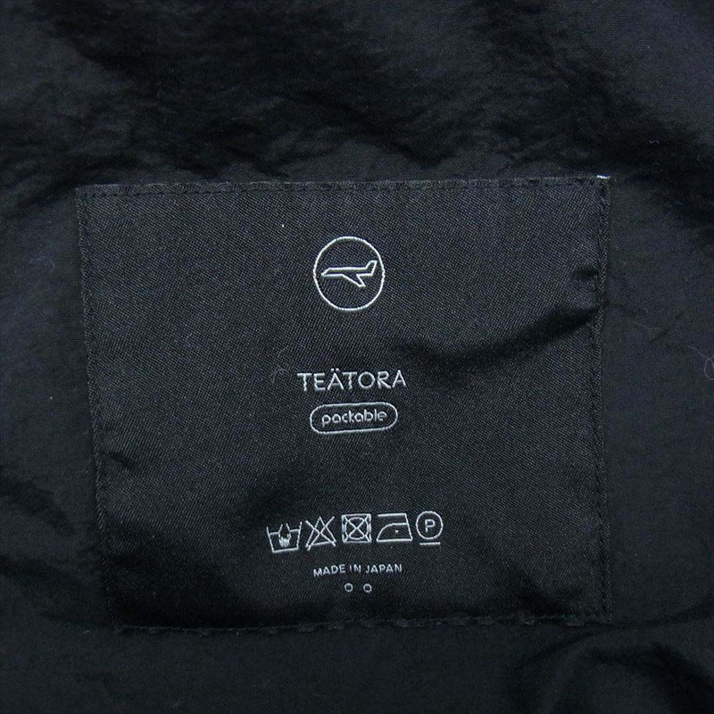 テアトラ　teatora  デバイスコート　パッカブル　ブラック　サイズ2