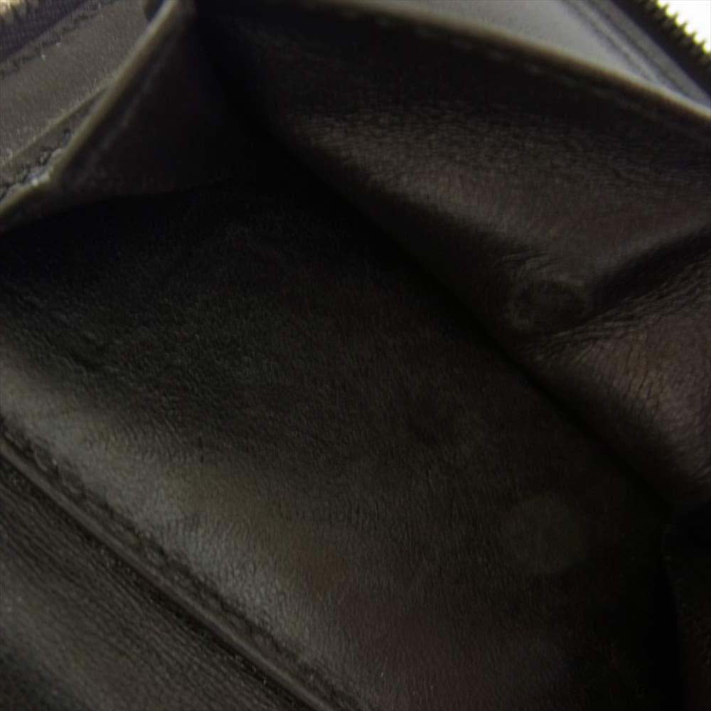 BALENCIAGA バレンシアガ 594693 1090 V 527545 ラウンドファスナー ジップ ロゴ 二つ折り 財布 ウォレット ブラック系【中古】