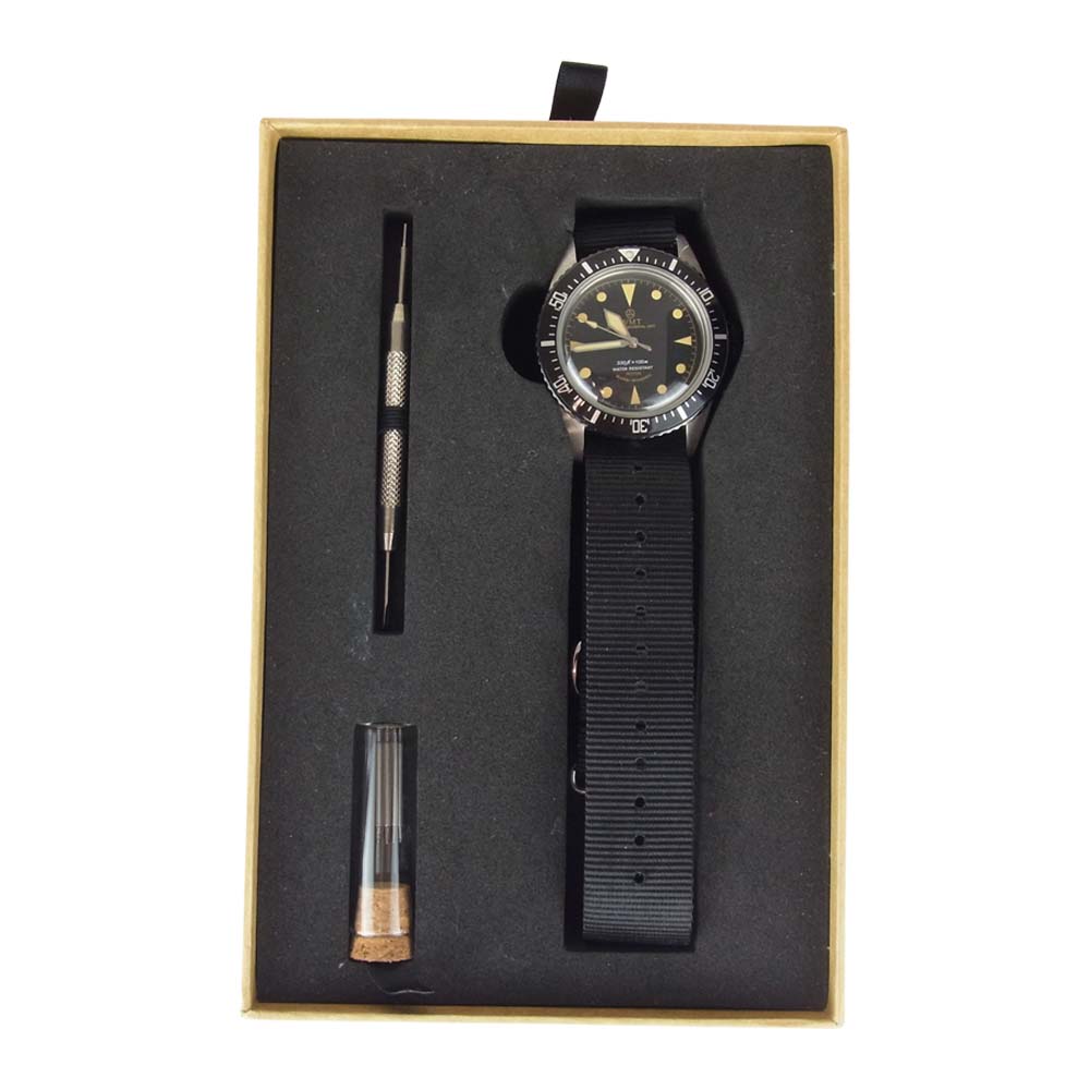 ダブルエムティー 1375 SEA-DIVER 自動巻 ウォッチ 腕時計 ブラック系【美品】【中古】