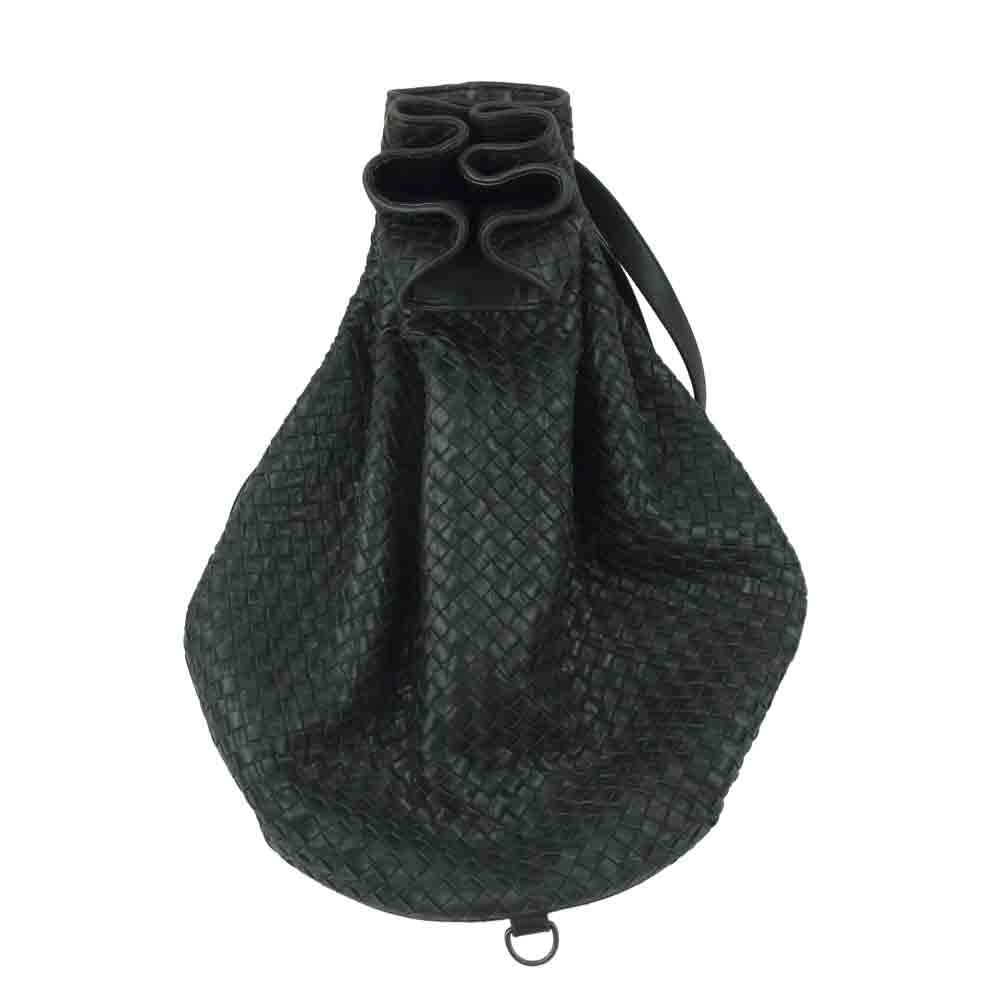 BOTTEGAVENETA ボッテガヴェネタ イントレチャート ショルダー ダッフル バッグ ブラック系【中古】
