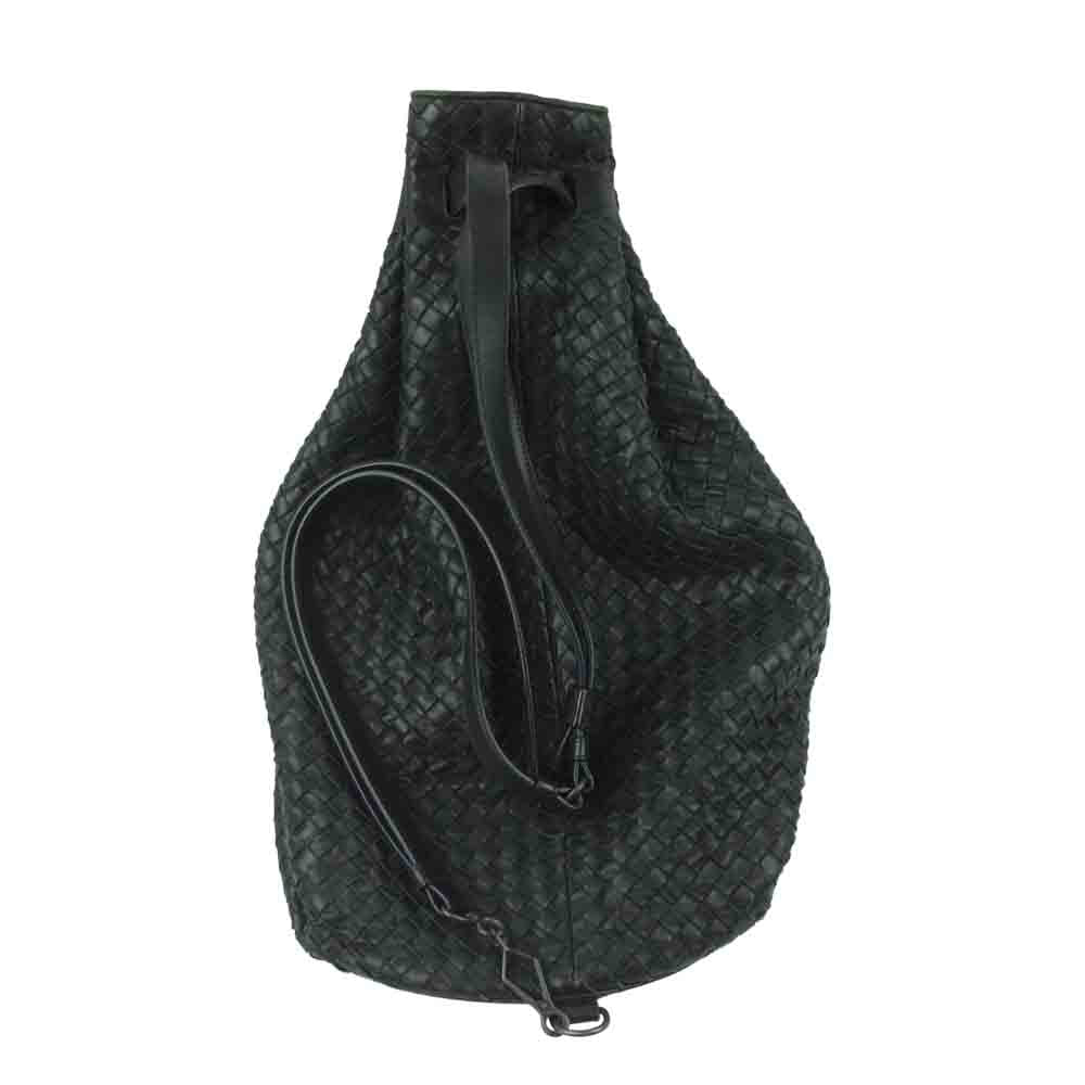 BOTTEGAVENETA ボッテガヴェネタ イントレチャート ショルダー ダッフル バッグ ブラック系【中古】