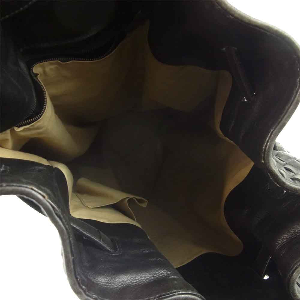 BOTTEGAVENETA ボッテガヴェネタ イントレチャート ショルダー ダッフル バッグ ブラック系【中古】