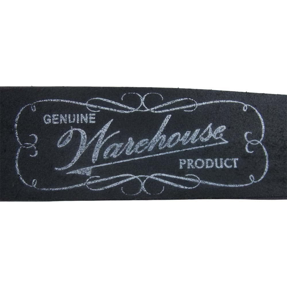 WAREHOUSE ウエアハウス シングルピン ギャリソン レザー ベルト ブラック系 36【中古】