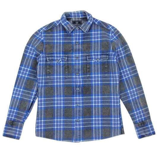 BACKBONE バックボーン ヘビーフランネル チェック シャツ 日本製 ブルー系 L【中古】