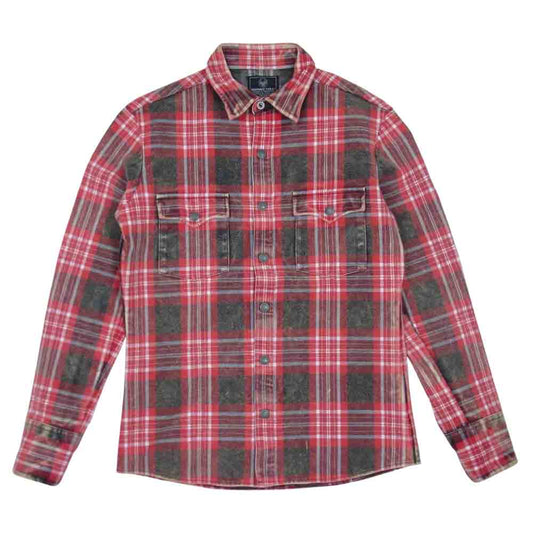 BACKBONE バックボーン ヘビーフランネル チェック シャツ 日本製 レッド系 L【中古】