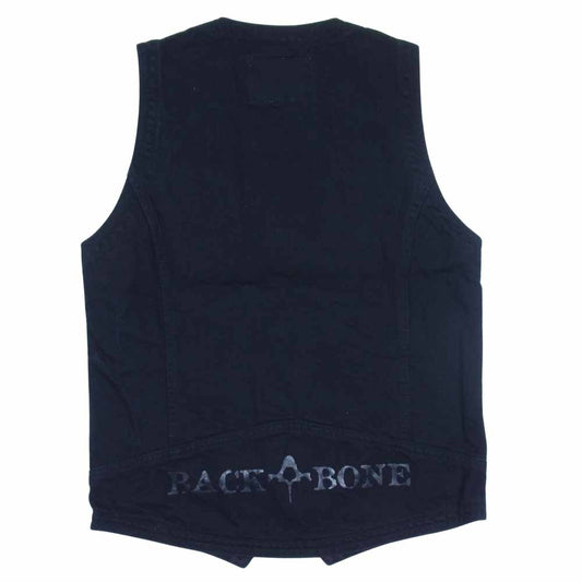 BACKBONE バックボーン ブラック デニムベスト デニム 日本製 ブラック系 M【中古】