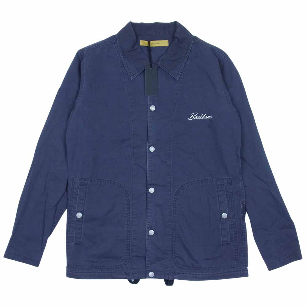 BACKBONE バックボーン BB14SS-B12 ロゴ刺繍 コーチジャケット 日本製 ブラック系 M【中古】