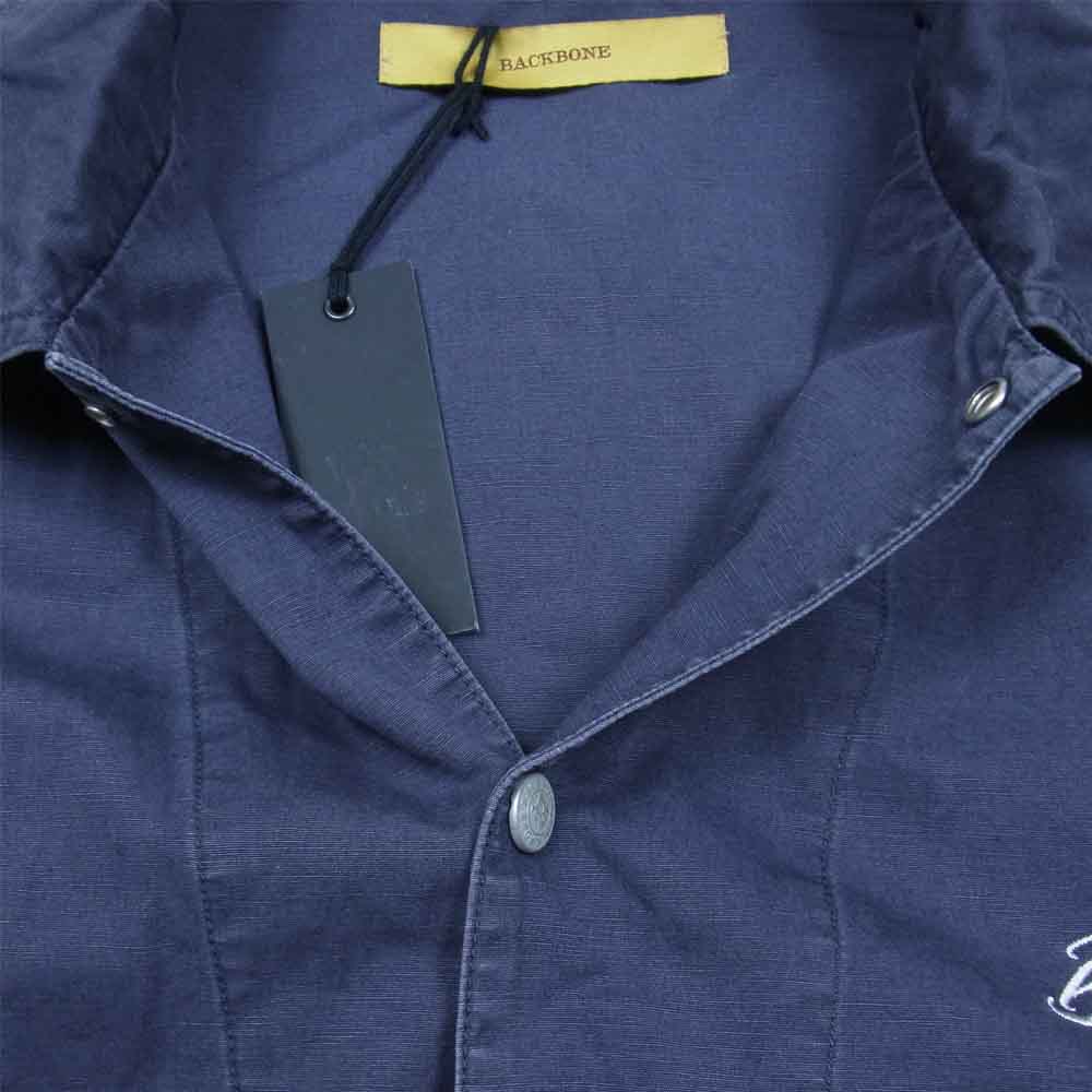 BACKBONE バックボーン BB14SS-B12 ロゴ刺繍 コーチジャケット 日本製 ブラック系 M【中古】