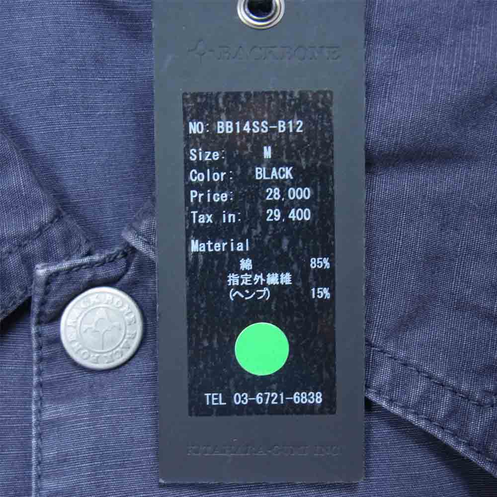 BACKBONE バックボーン BB14SS-B12 ロゴ刺繍 コーチジャケット 日本製 ブラック系 M【中古】
