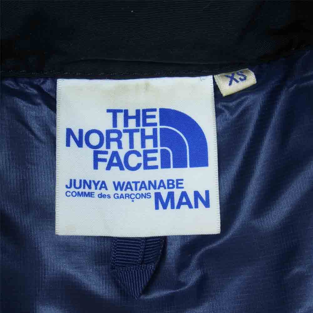 JUNYA WATANABE COMME des GARCONS MAN ジュンヤワタナベコムデギャルソンマン × THE NORTH FACE AD2009 WD-V101 ノースフェイス レザー切替 ダウンベスト ブラック系 XS【中古】
