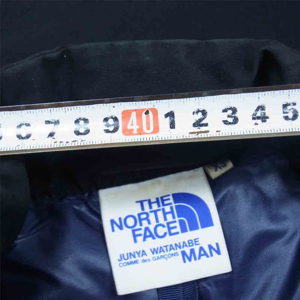 JUNYA WATANABE COMME des GARCONS MAN ジュンヤワタナベコムデギャルソンマン × THE NORTH FACE AD2009 WD-V101 ノースフェイス レザー切替 ダウンベスト ブラック系 XS【中古】