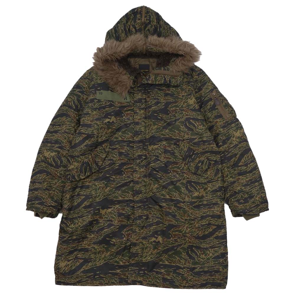 HYSTERIC GLAMOUR ヒステリックグラマー 16AW 0263AC01 プリマロフト エアフォース フーデッド コート タイガー カモ L【中古】