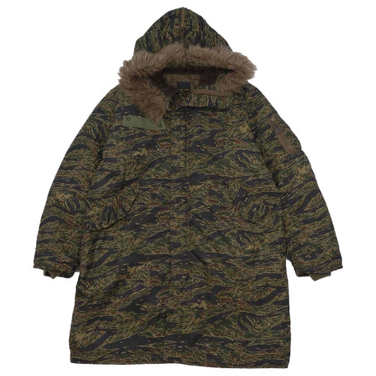 HYSTERIC GLAMOUR ヒステリックグラマー 16AW 0263AC01 プリマロフト エアフォース フーデッド コート タイガー カモ L【中古】