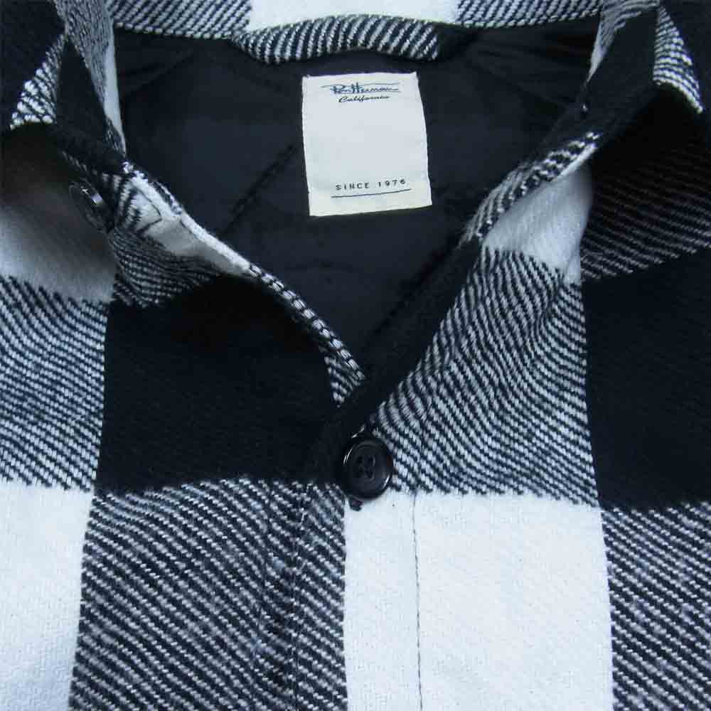 Ron Herman ロンハーマン 20AW 3220400296 Check Shirt Jacket 中綿キルティング ブロックチェック フランネル シャツ ジャケット ブラック系 S【中古】